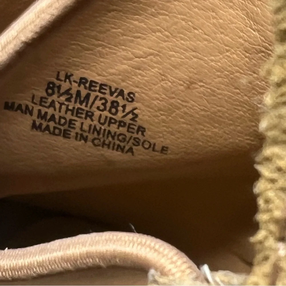 Lucky Brand Size 8.5 Reeves Brown Suede Peep Toe Wedge Bootie